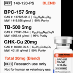 BPC-157, TB-500, GHK-Cu (Glow Blend) 60mg