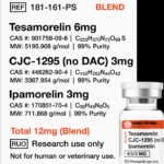 Tesamorelin, CJC-1295 (no DAC), Ipamorelin 12mg (Blend)